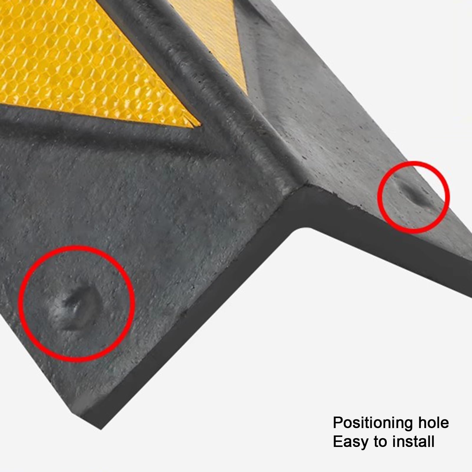 Protezione angolare in gomma per parcheggio, a forma di L, per garage, bordo riflettente, spessore 1 cm, protezione durevole per pareti e veicoli