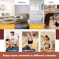 Vista 7 de Removable Washable Graphene Electric Heating Carpet Plush Heated Area Rug Indoor Floor Heating Mat Foot Warmer with Timer Fast Warm Up, Heated Floor