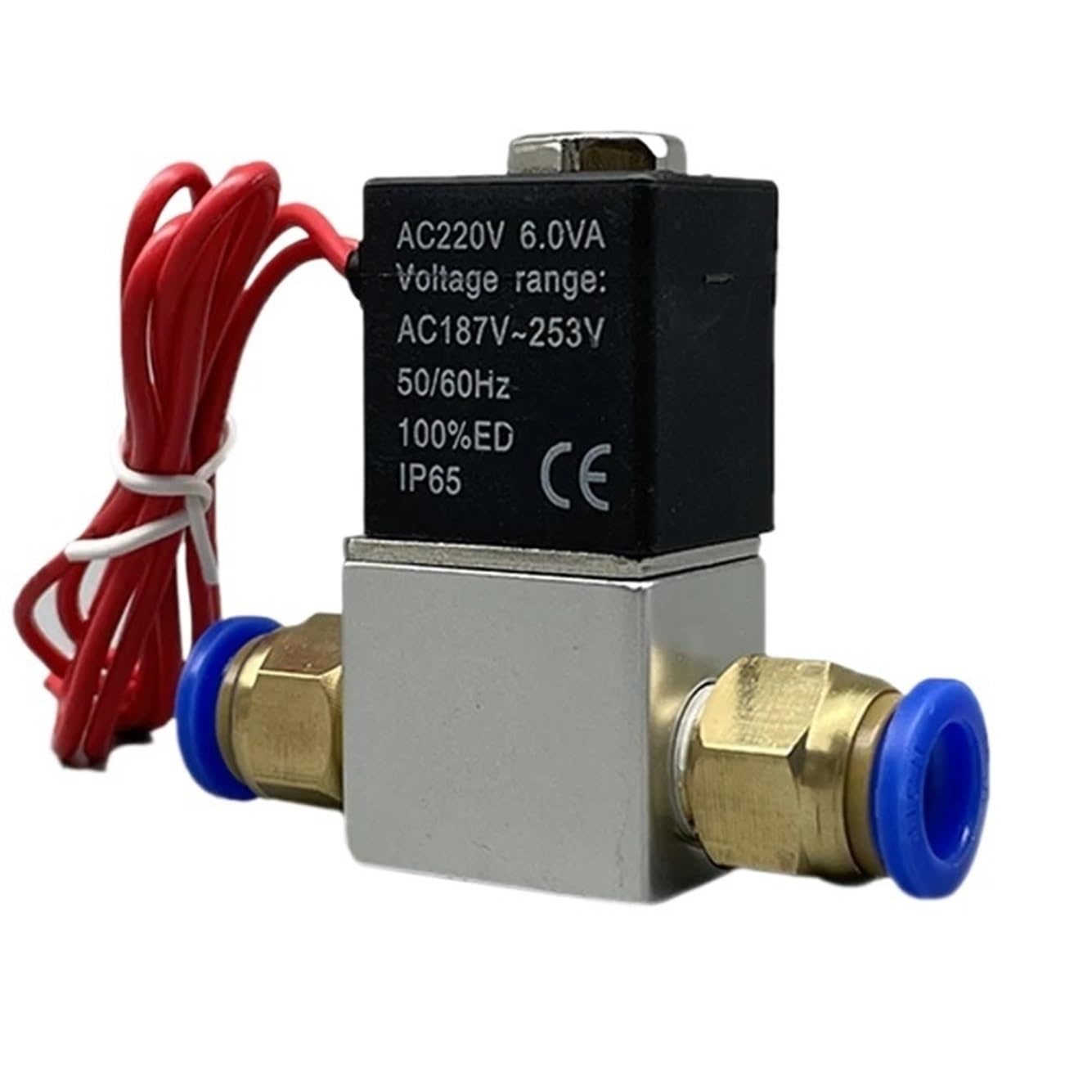 Électrovanne pneumatique 110V avec raccord cannelé 4mm pour air comprimé
