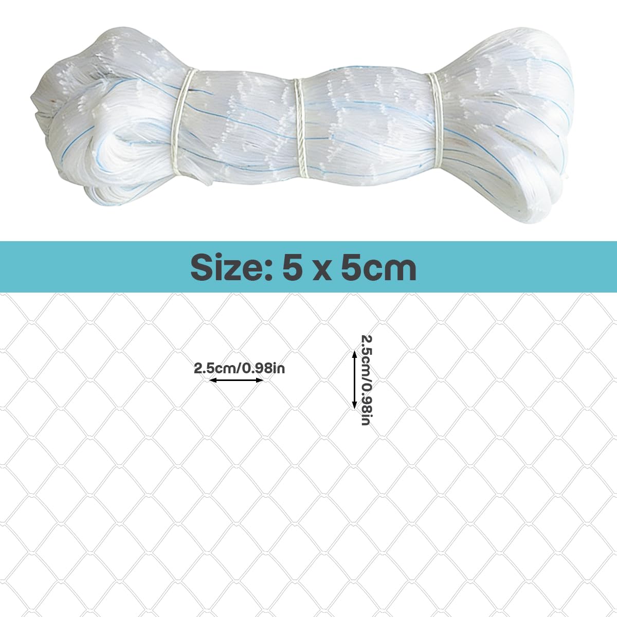 Red para Gatos Terraza, 5 x 5m Red Gatos Nylon, Red Gatos Ventanas Seguridad Transparente, Resistentes a La Rotura y Sin Taladros Red Gatos para Balcones, Puertas, Ventanas, Escaleras (5*5) - 3