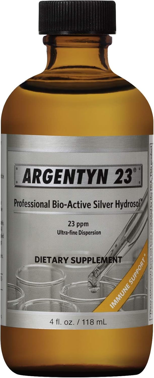 Argentyn 23® Professional Formula Bio-Active Silver Hydrosol for Immune Support* – 4 oz. (118 mL) Twist Top Bottle – Colloidal Silver – Colloidal Minerals : Health & Household