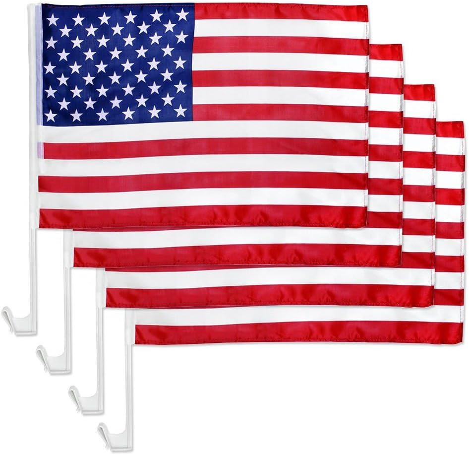 American Patriotic Car Window Clip USA Flag