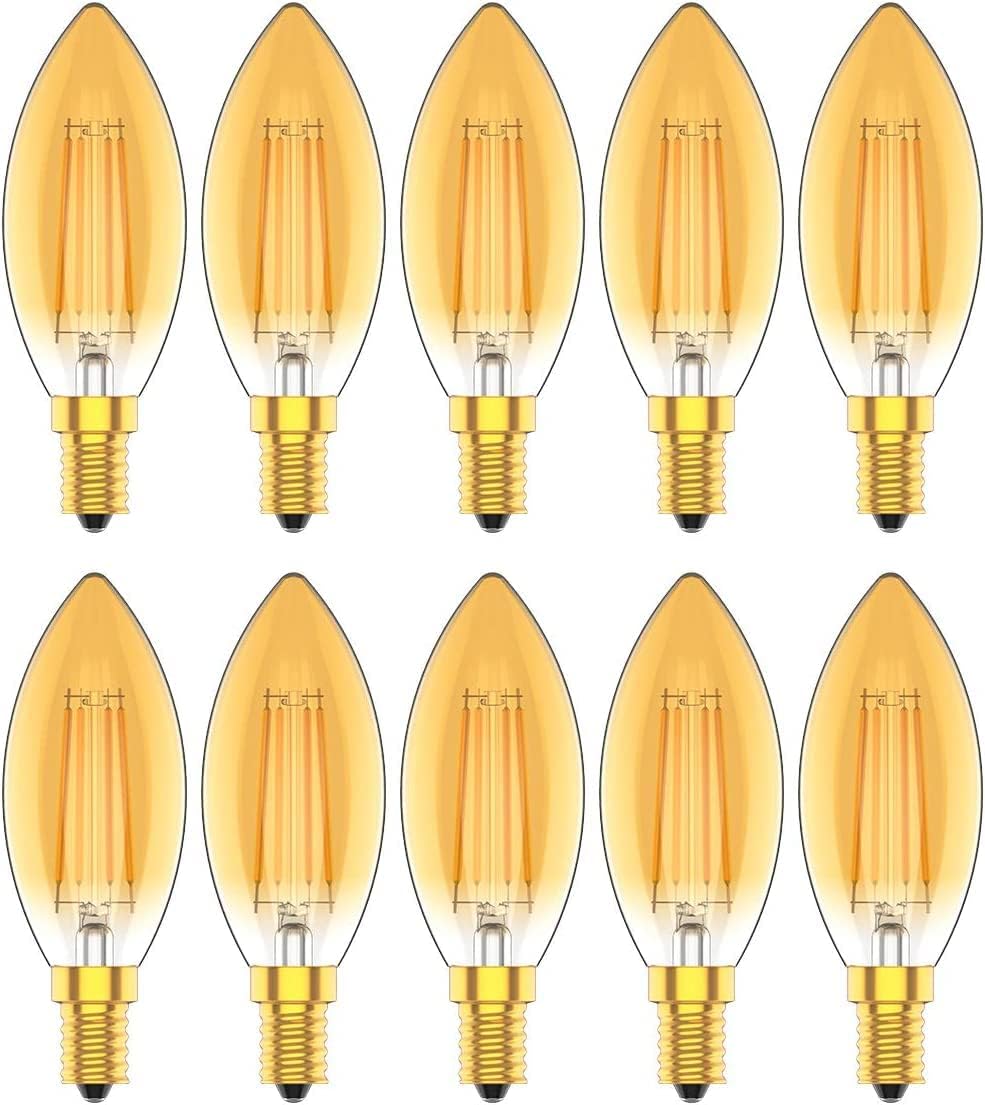 10 Pack E14 LED Candle Bulbs Dimmable 4W, Replace to 30W Incandescent