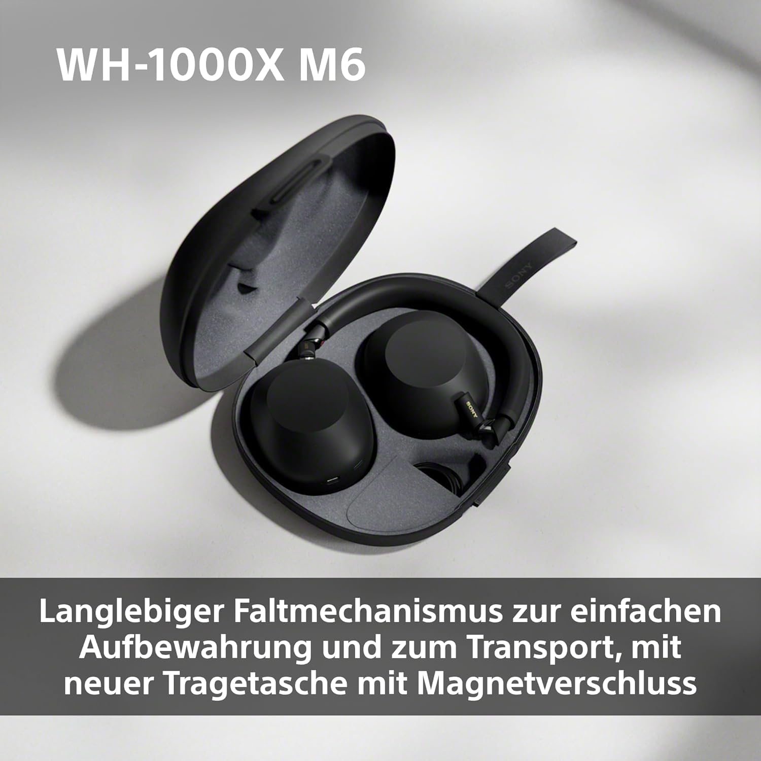 Sony WH-1000XM6 Noise Cancelling Kopfhörer, 30h Akku, Schwarz Ansicht 6