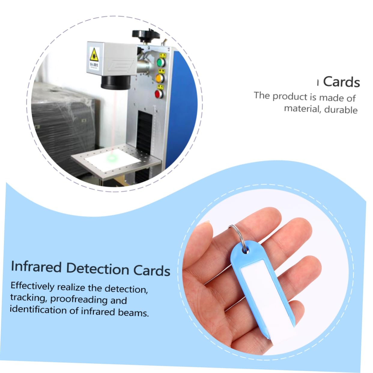 OUNONA Cartes Alignement Pour Détection Infrarouge Variatuer Infrarouge Calibrateur De Visualisation Plaque Céramique De Détection Panneau Affichage
