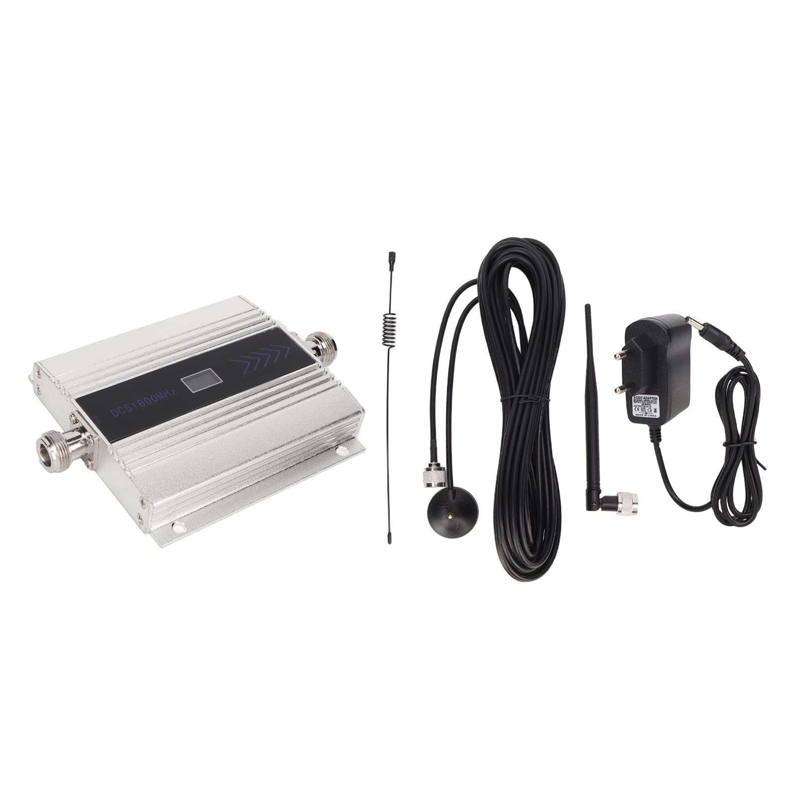 Amplificateur D'Extension de Signal de Téléphone Portable, SM DCS Wcdma 1800Mhz 100V À 240V Gain Élevé 4G Répéteur de Téléphone Portable Support OS System, Support Android System for Home Use(UE)