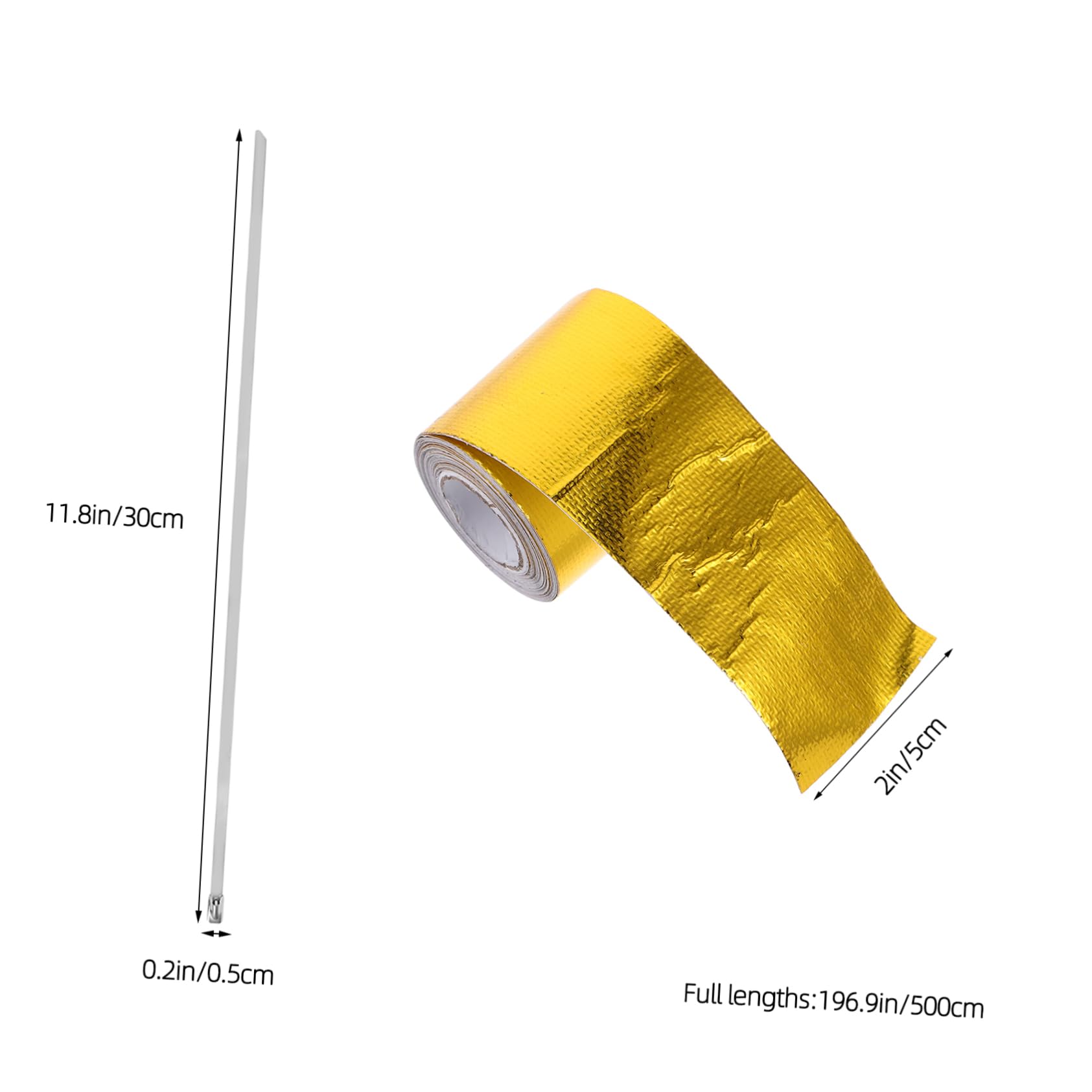MUCKLILY Thermal Adhesive Tape for Vehicles Exhaust Heat Tape Aluminum Foil Heat Shield Easy Install