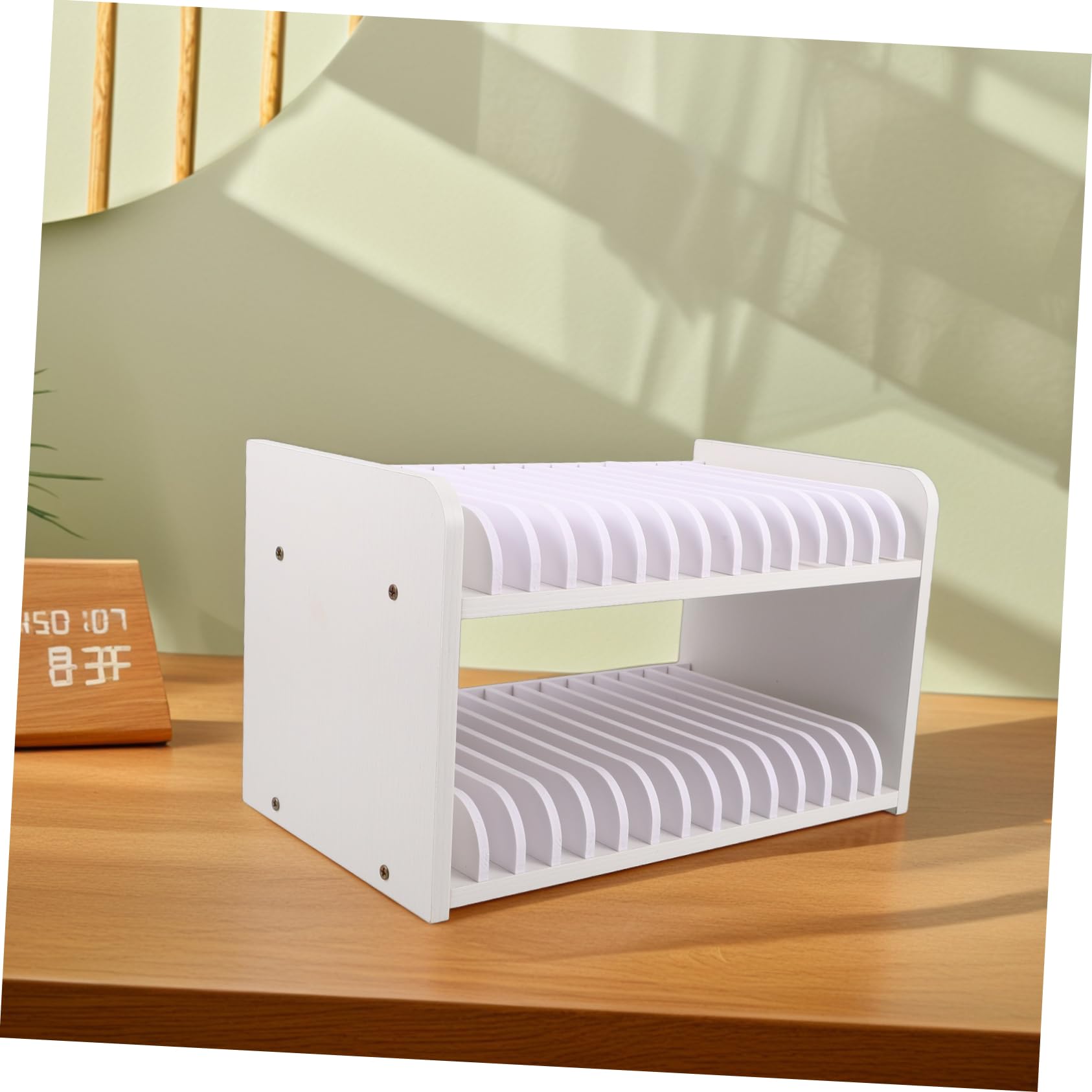 Organizer Da Scrivania Per Cellulari Supporto Cellulare Due Strati Scaffale Multi Scomparti Per Ufficio e Aula Porta Cellulare Pratico e Funzionale