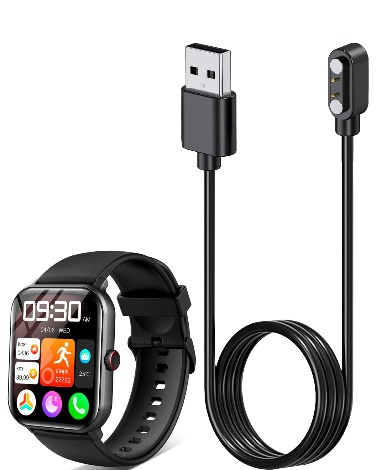Amazon.co.jp: for HOIBAI KW105-G01 スマートウォッチ 充電ケーブル