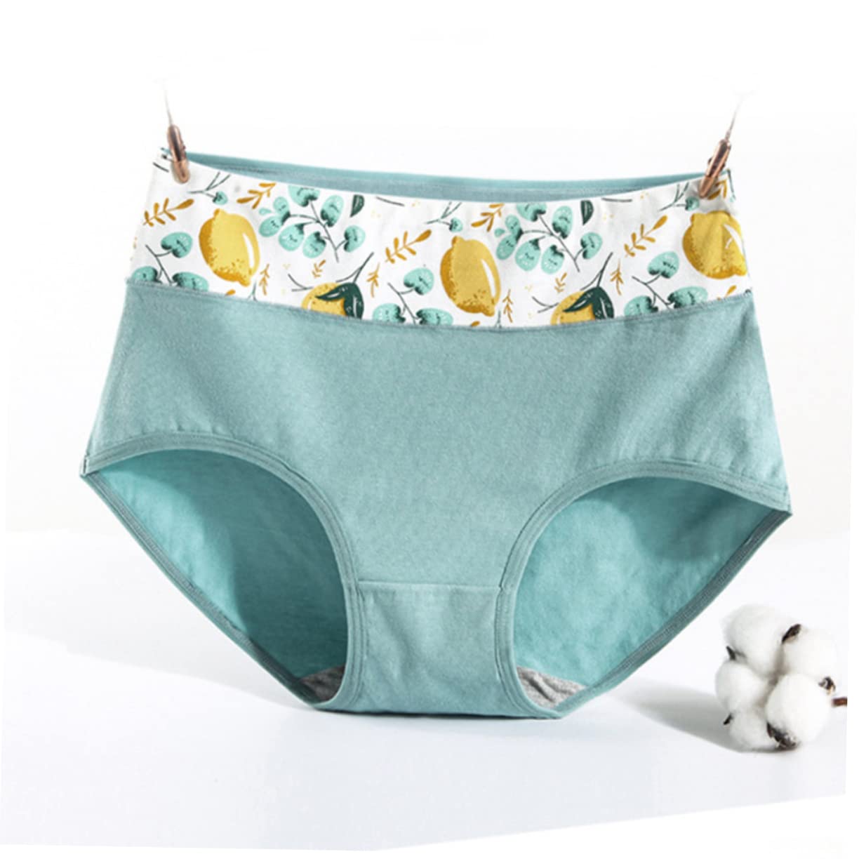 SHERCHPRY Bragas de algodón para mujer, ropa interior femenina de cintura alta, ropa interior para mujer, bikini para mujer, 5 unidades