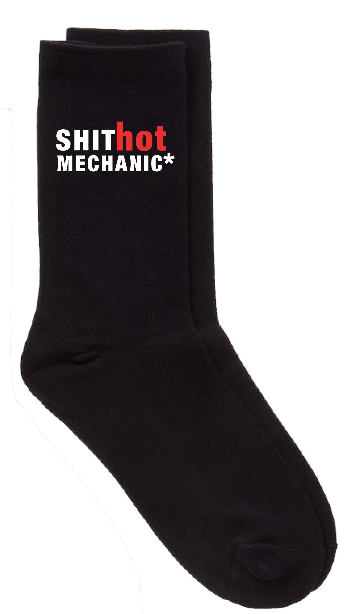 60 Second Makeover Limited Sh*t Hot Mechanic Mens Black Calf Socks Fathers Day Dad Husband Boyfriend Uncle Grandpa Grandad Present