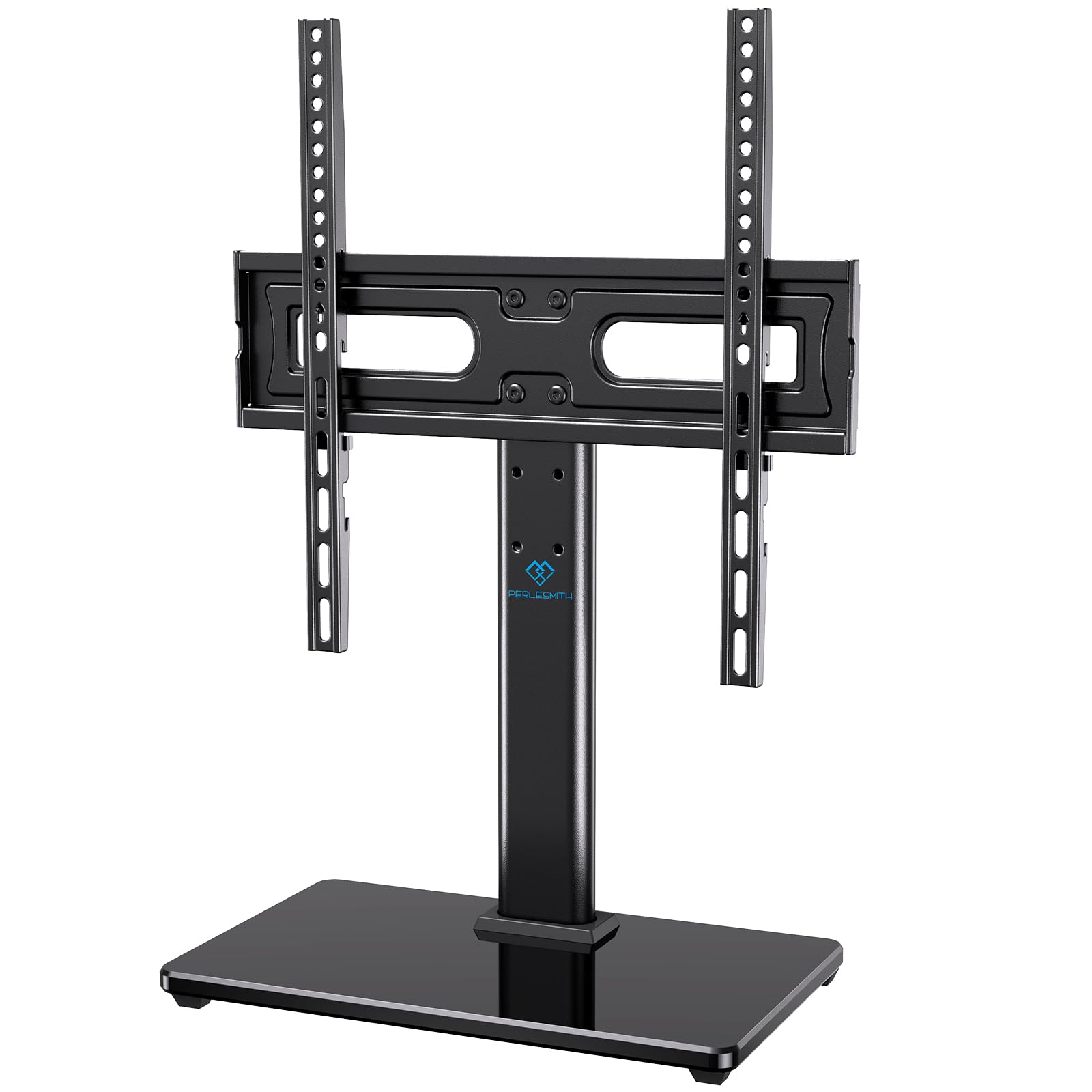PERLESMITH Supporto universale per TV da 32-60 pollici, supporto TV da tavolo fino a 39,9 kg, supporto per TV regolabile in altezza, base universale per soggiorno e camera da letto (82-65 pollici con