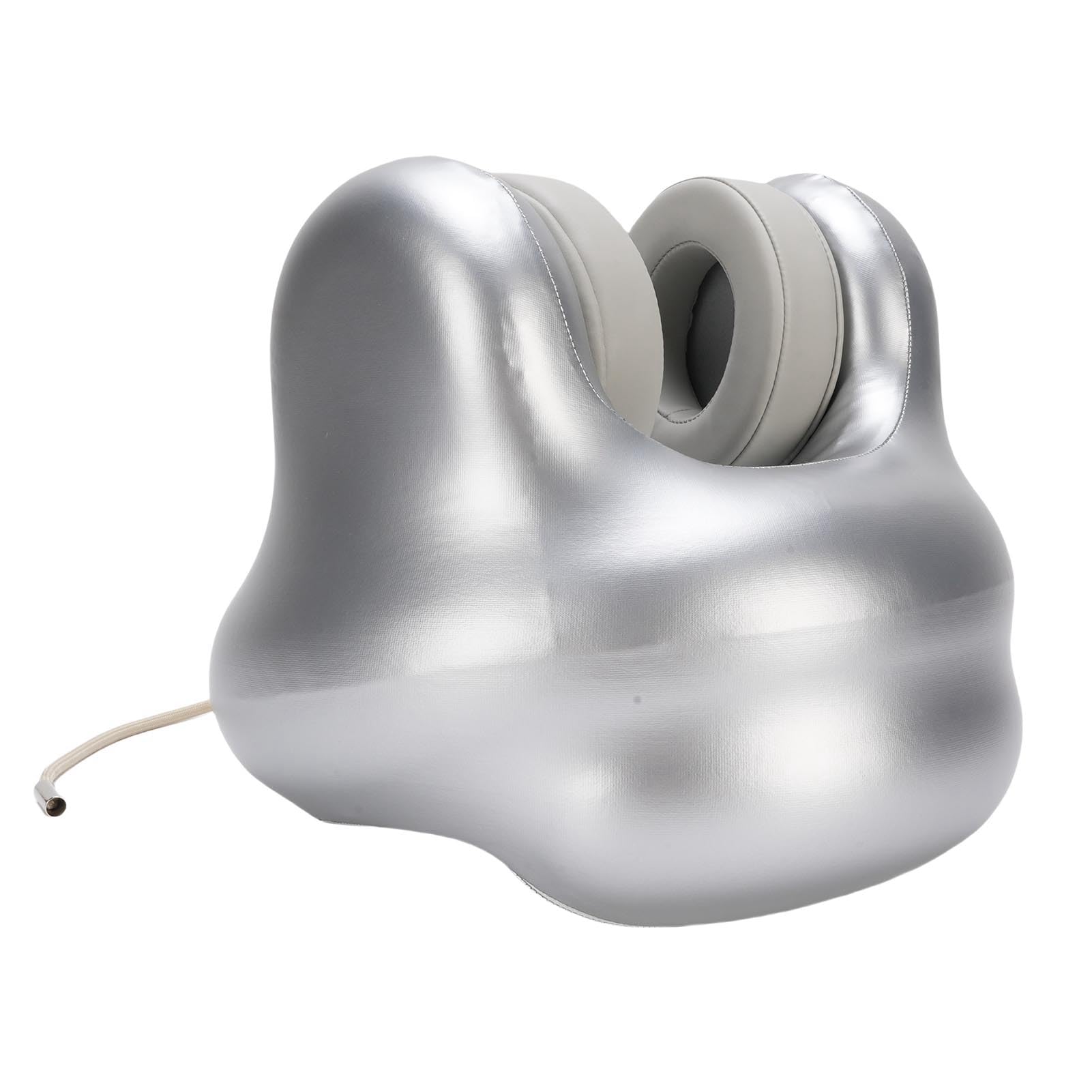 GOWENIC Cuscino da Viaggio per Collo con Auricolare Bluetooth 5.2 Supporto per Collo a 360 Gradi per Famiglie e Voli, Riscaldamento Regolabile e Cuscinetti Auricolari Rimovibili per un Riposo