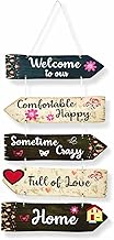 Decorique Window Wall Hanging Home Decor Round Decorative Sign for Living Room Bedroom Office Entryway Interior Wall Decoration (Welcome Sign)