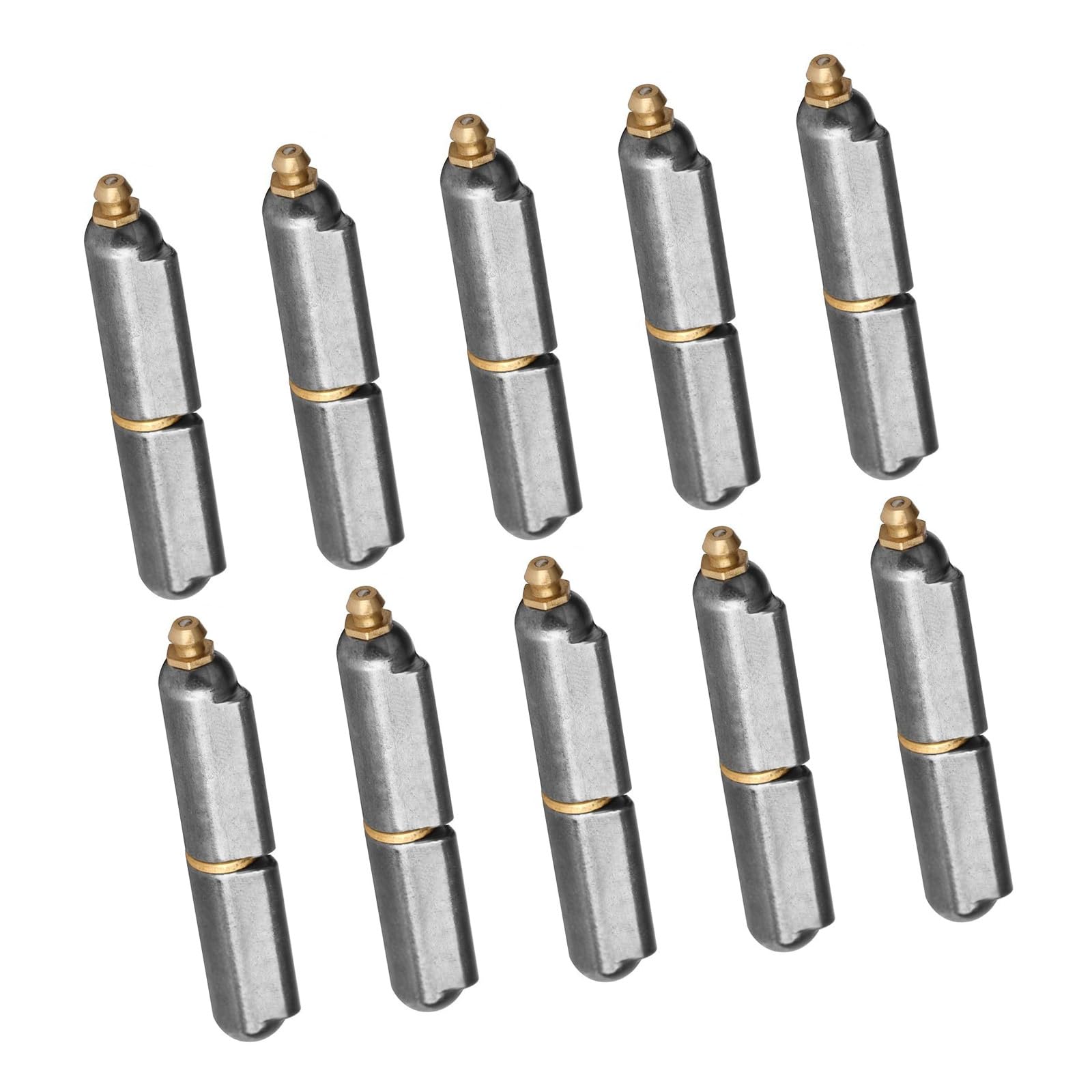 10Pcs Weld on Hinges Heavy Duty Weldable Hinge with Grease Zerk for Trailer Campers Gatefor Gate BBQ Smoker 6inch Welding Hinges Set