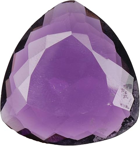 REAL-GEMS Amatista violeta 50.65 Ct Cristal curativo en forma de billón, Gema Cristal Piedra rhinestone, Violeta (Hydrothermal - Violet Amethyst)