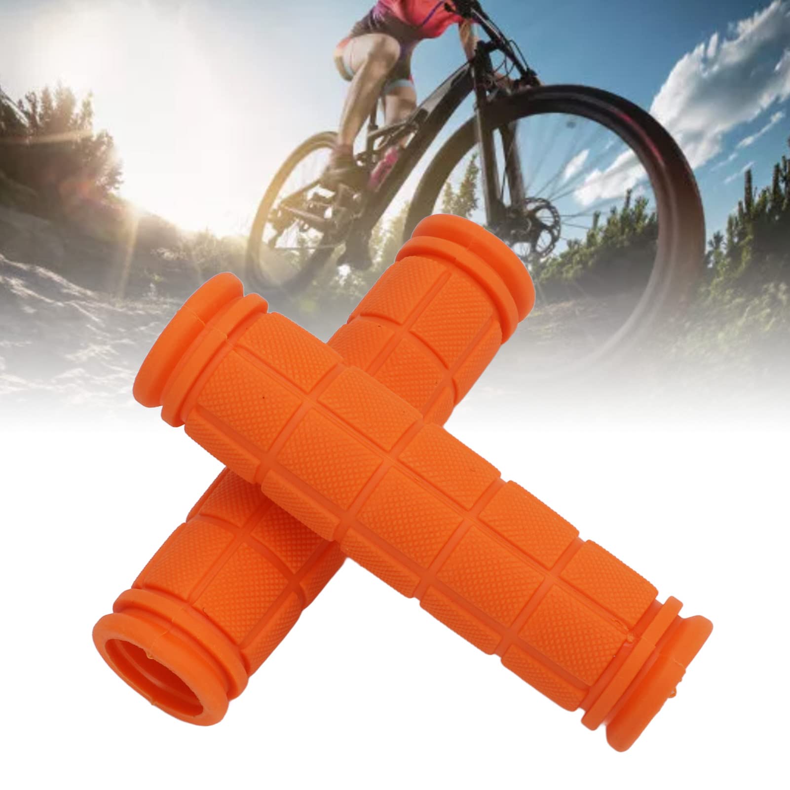 2 Poignées De Guidon Vélo En Caoutchouc Antidérapantes 22mm - Confort Et Sécurité Pour VTT Et Vélo De Ville