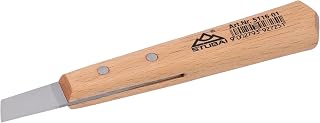 Stubai 511601 Chip-Carving Knife with Straight Blade/skew Edge, Silver/Beige