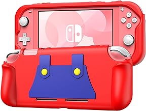 Silicone Case Compatible with Nintendo Switch Lite 2019, Soft Lightweight Ergonomic Grip Protective Cover with Shock-Absorption and Anti-Scratch Design for Switch Lite Console, Red