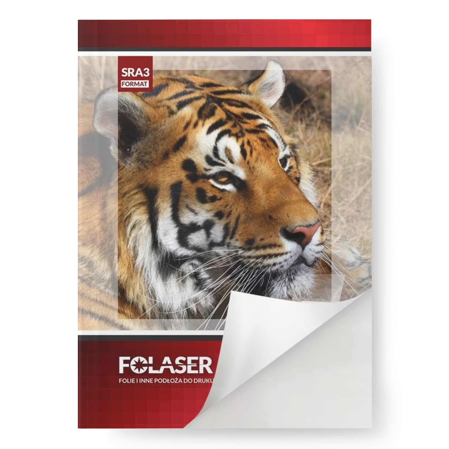Netuno Folaser 50 Sheets of self-Adhesive White Film SRA3 320x450 mm 12.6x17.72 inches Glossy Adhesive Film for Colour Laser Printers copiers Labelling Film Stickers Sticky Back Shiny Adhesive Film