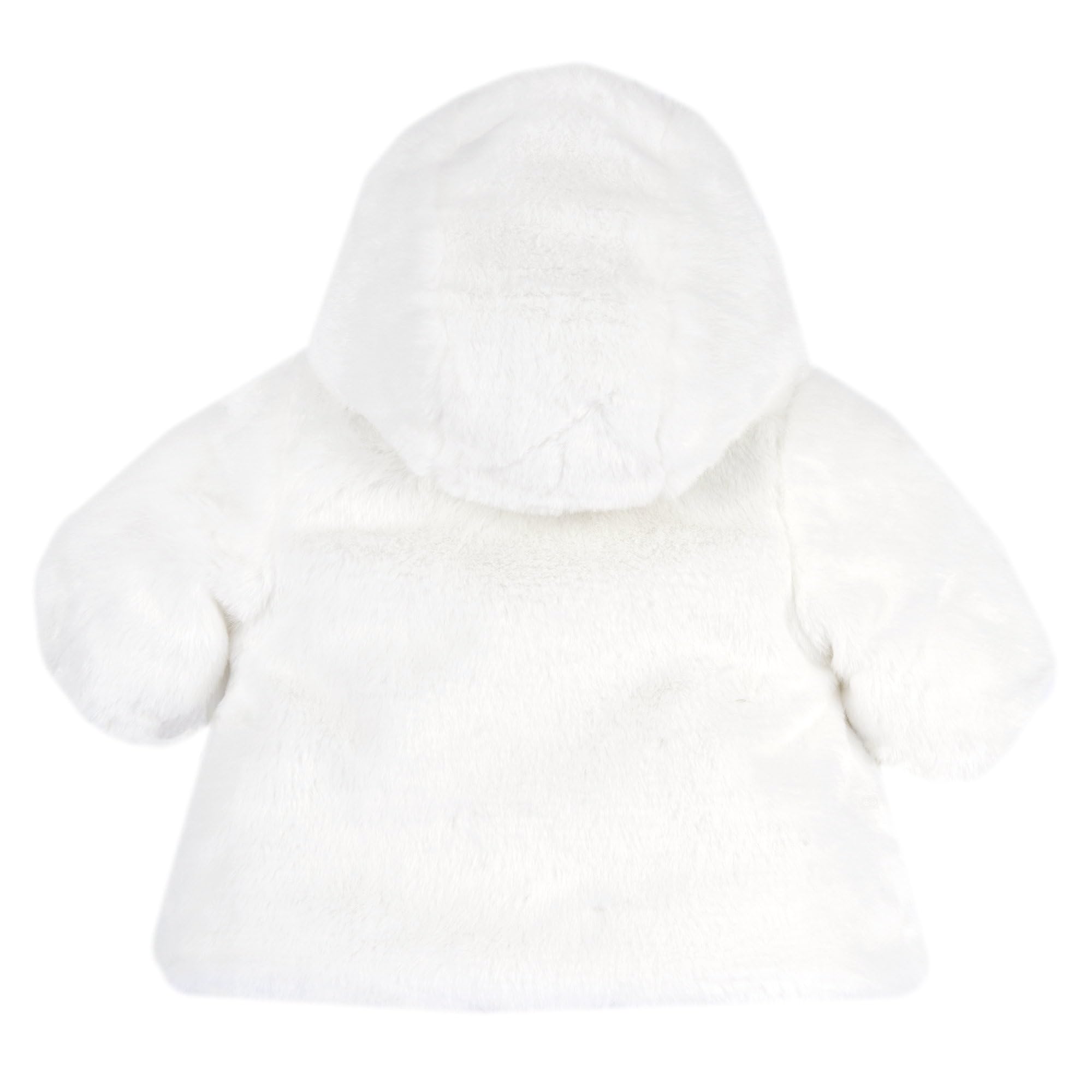 Chicco Abrigo reversible de piel para niña 15 meses 80 cm color blanco lunares plata, Color blanco., 12 Months