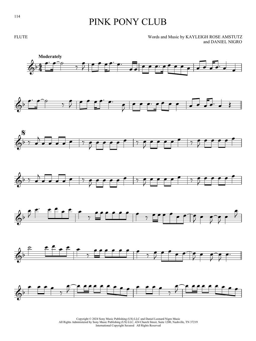 101 Top Hits for Flute.