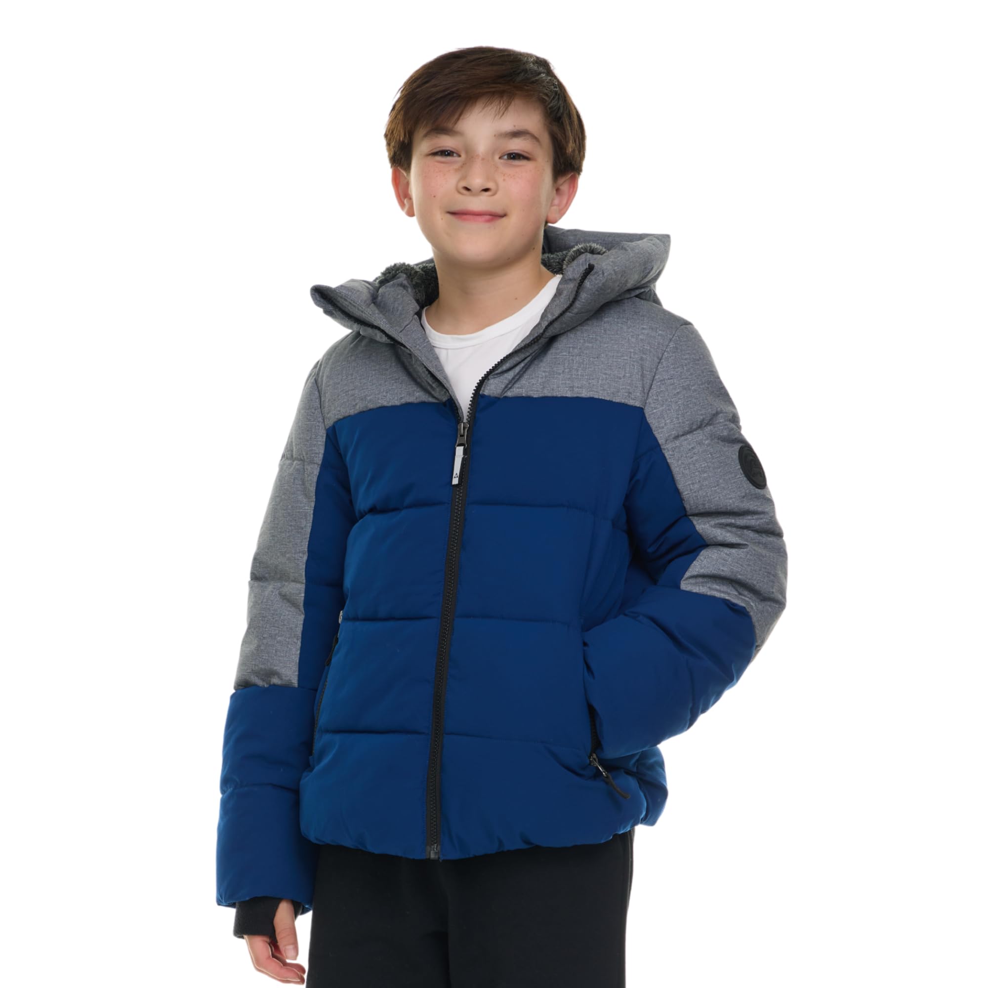 Gerry Heavyweight Puffer Jacket Boys with Hood – Sherpa Lined Big Boys Winter Coat, Warm Insulated Outerwear, Sizes 4-41