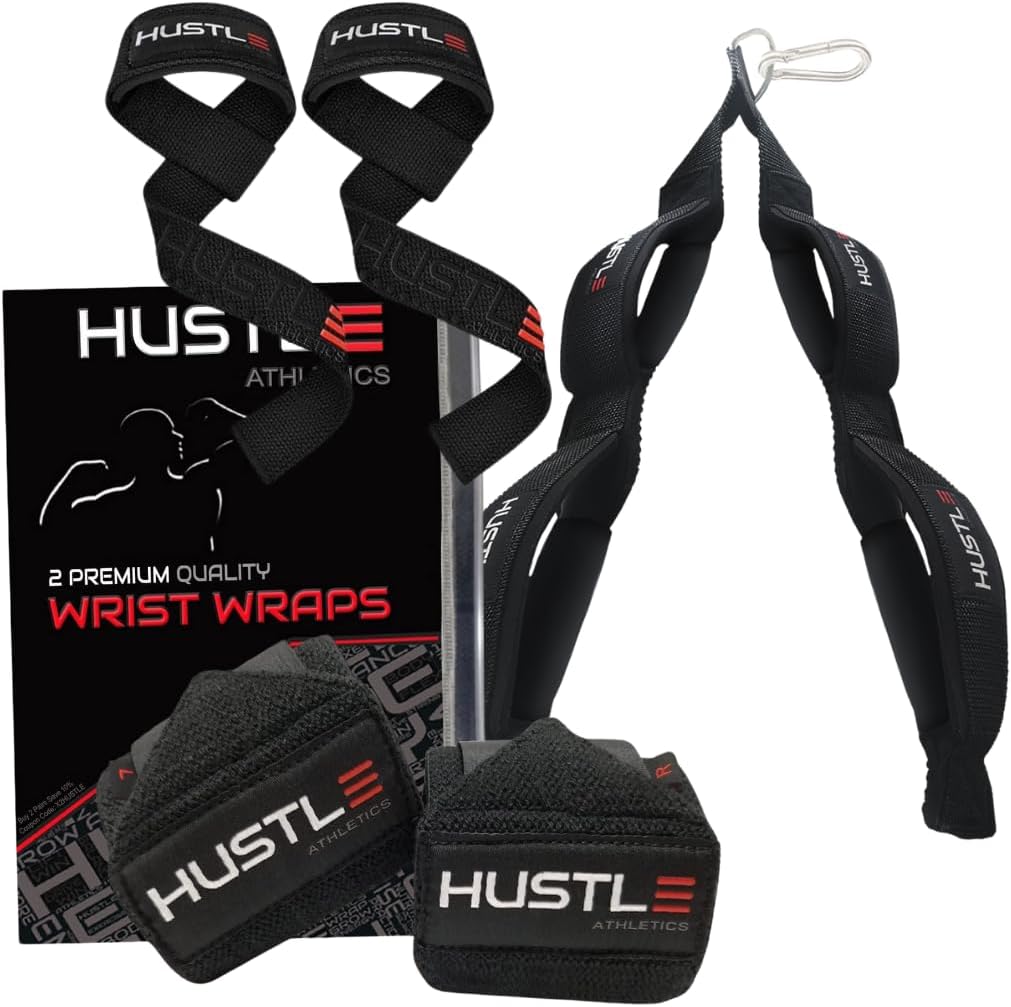 Wrist Wap & Lifitng Strap & Tricep Rope Power Bundle
