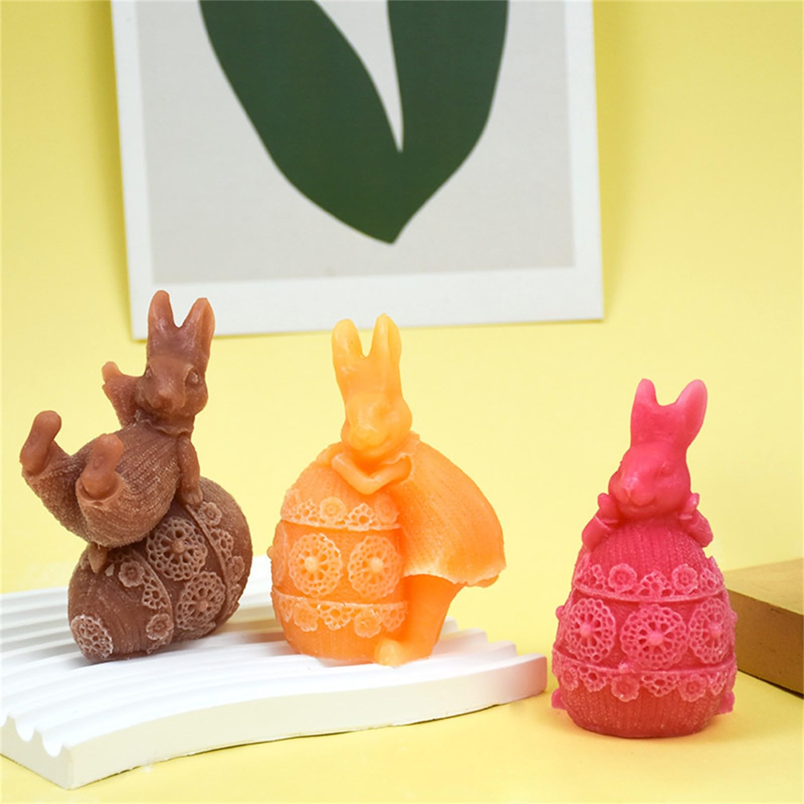 Decorazioni Pasquali Home Made Stampi In Silicone Conigli - Stampi Per Gesso - Polvere Di Ceramica Uova Di Pasqua