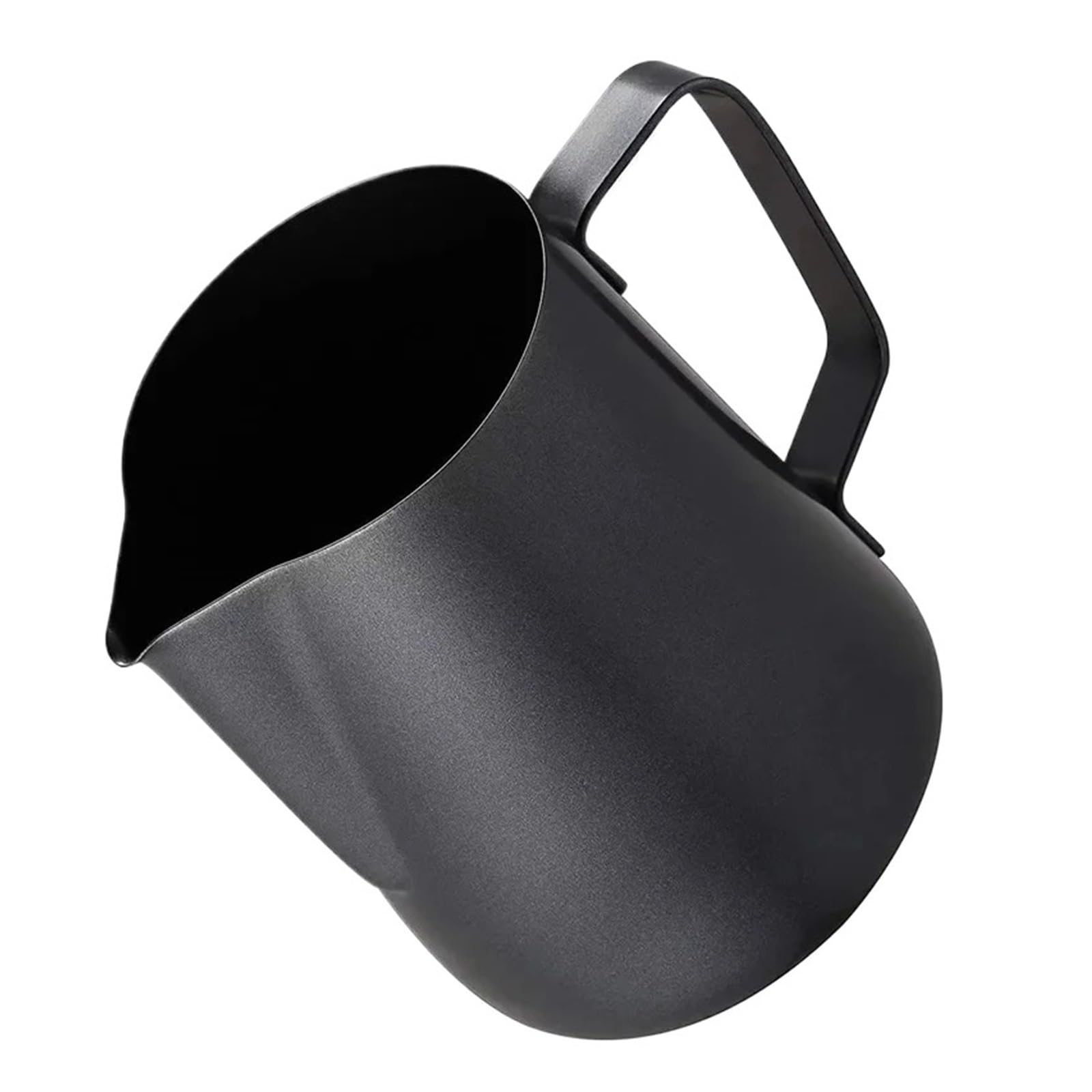 Jarra medidora de acero inoxidable compatible con leche, café, 350/600 ml, espumador de leche, accesorios for jarra.(600ML black)
