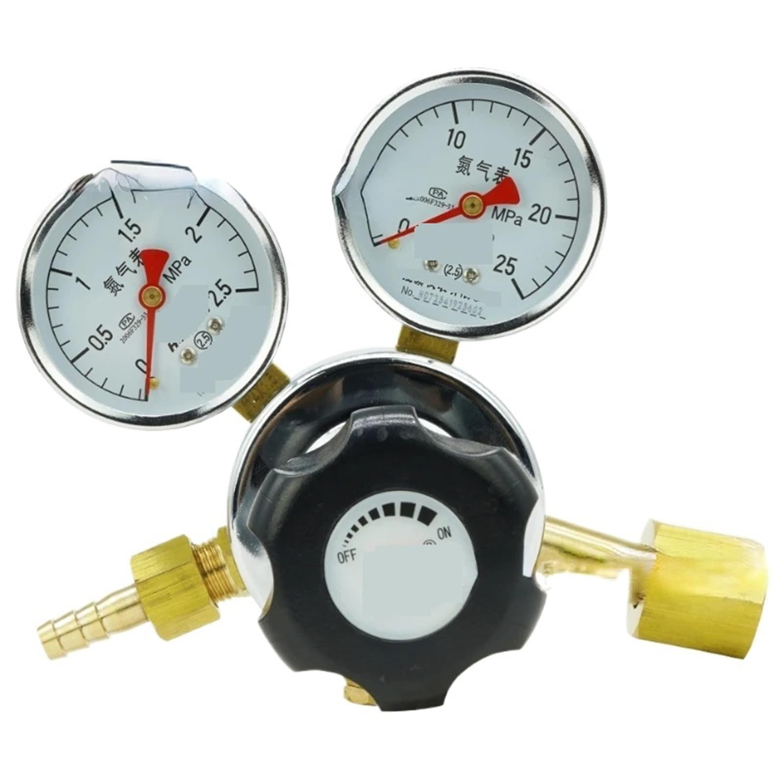 Trgyjgkf One Color Yqd-37S Shock Proof Nitrogen Pressure Reducer Regulating Valve Gauge Gas Cylinder Pointer Reducing(G5 8 External Teeth)