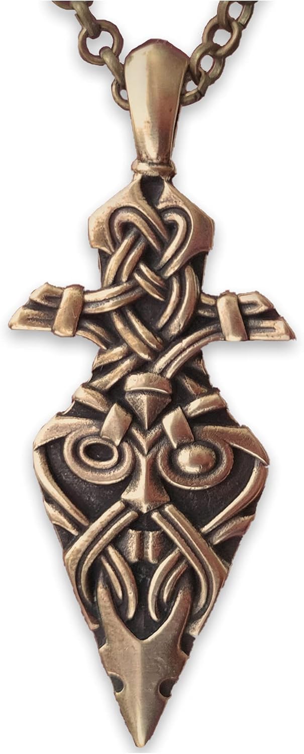 Baldur Jewelry - Viking Odin Gungnir Spear Pendant Necklace Charm Talisman Jewelry - Viking Jewelry for Men Women - Spear Pendant - Odins Spear Necklace - Viking Gifts - Odin Viking Accessories