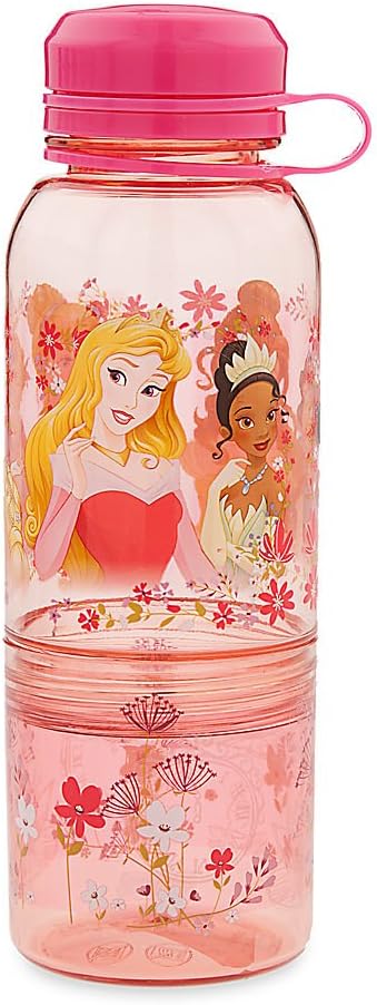 Disney Store Princess Plastic Snack Drink Water Bottle New 2016
