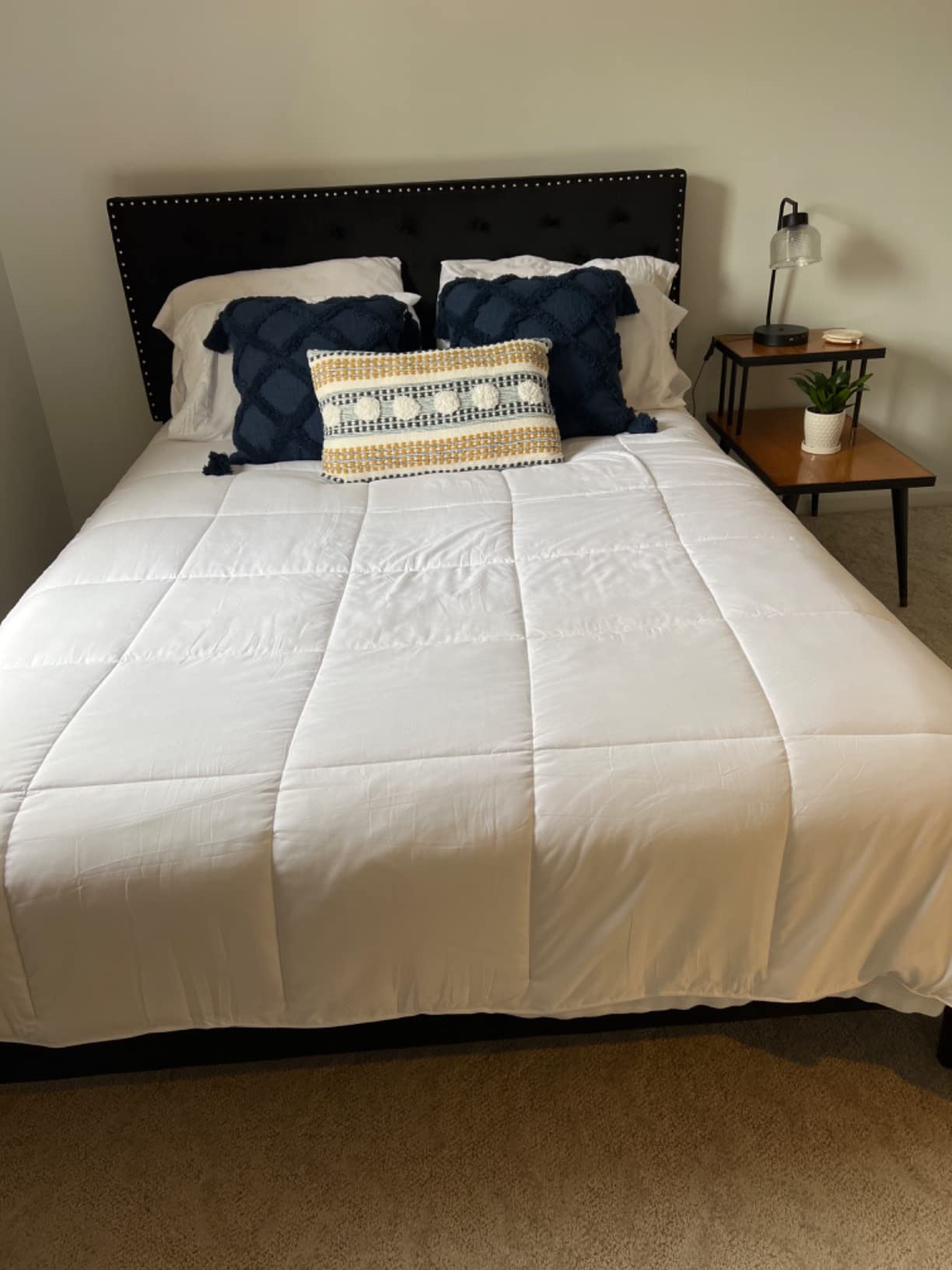 27/mo Finance King Upholstered Platform Bed Frame with 48" Tall