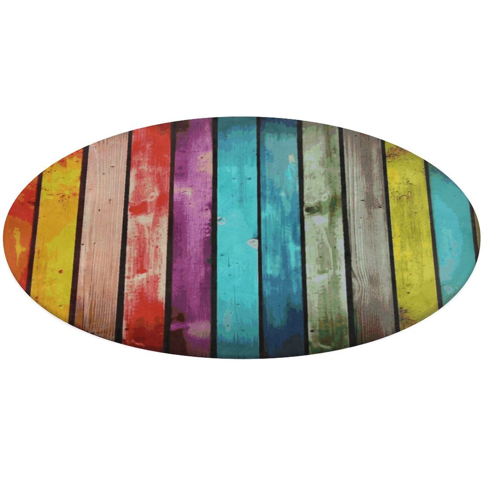 Tapis rond en velours corail lavable pour en finir avec les taches de nourriture