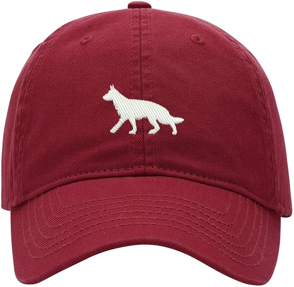 L8502-LXYB Gorra de béisbol para hombre, diseño de pastor alemán, bordado de algodón lavado, gorra de béisbol