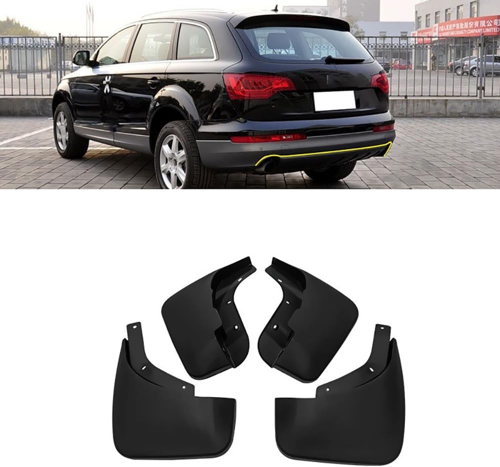 WeiYH No Drill Mud Flaps for Car Front Rear Wheel for Audi Q7 2006-2015
