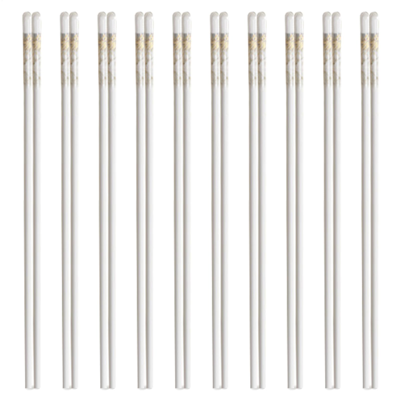 Palillos de porcelana antideslizantes de cocina y accesorios chinos 10 pares