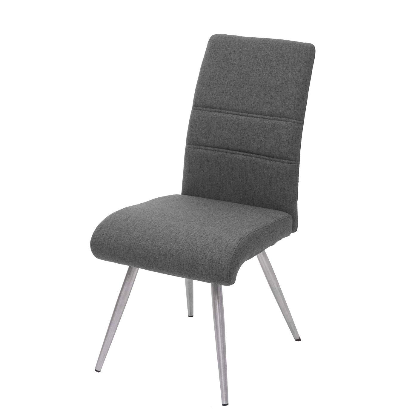 Mendler Set 2X Esszimmerstuhl+Sitzbank HWC-G55 - grau-braun Bank 160cm