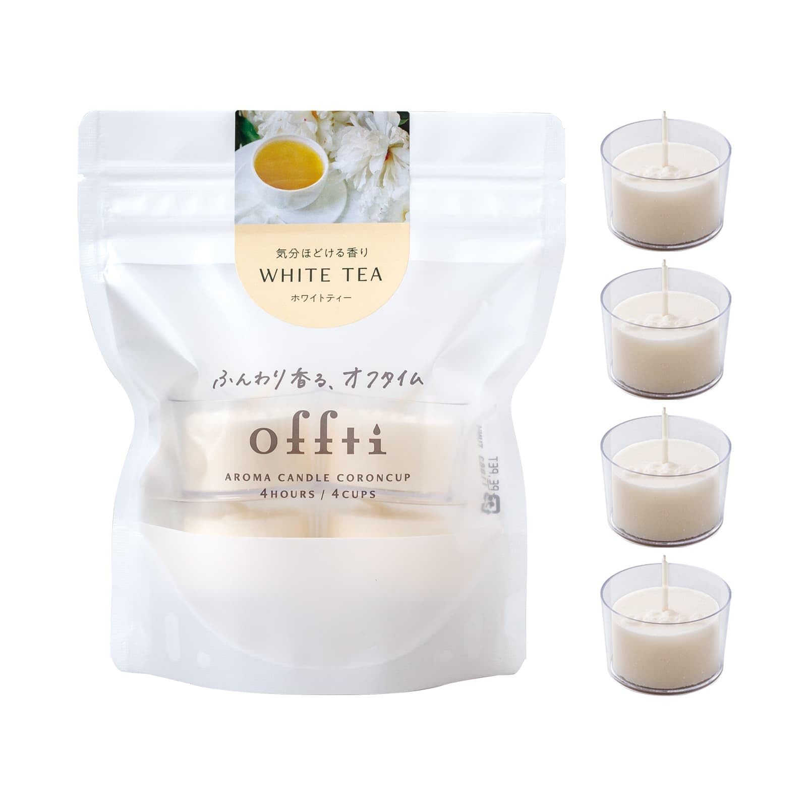 Amazon.co.jp: offti アロマキャンドル コロンカップ ホワイトティー
