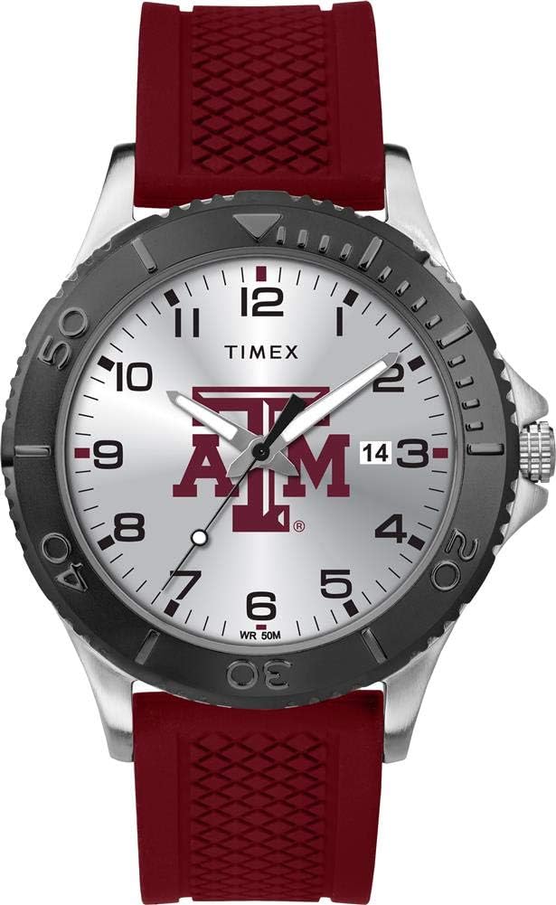Timex Tribute Men's Collegiate Gamer 42mm Watch – Texas A&M Aggies with Crimson Silicone Strap