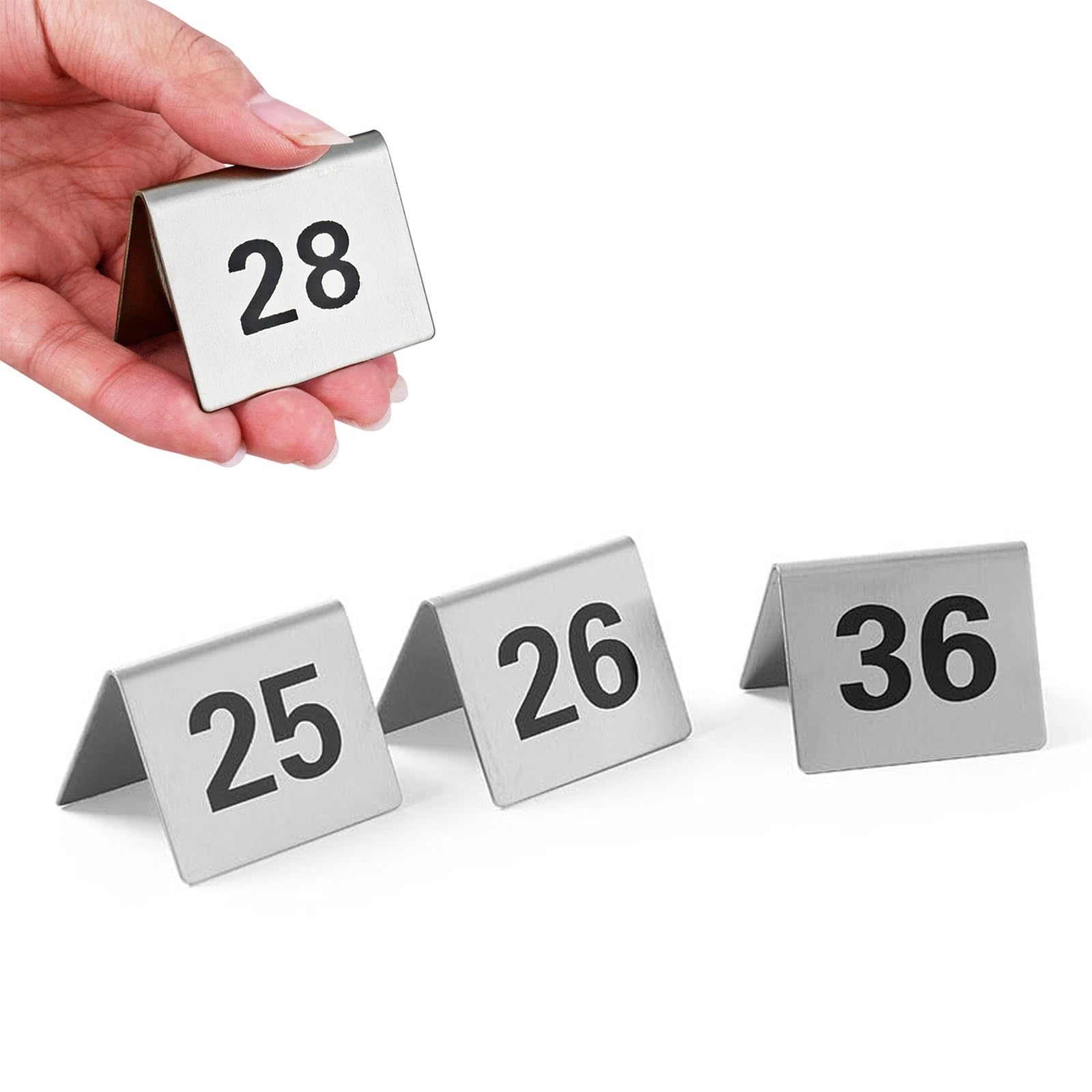 Signe De Numéros De Style De Tente,Table Numéro Signe En Acier Inoxydable Pour Mariage, Fête, Table Numéro Plaque， Cartes De Numéros De Table Empilables,Carte De Numéro De Table De Restaurant(1-30)