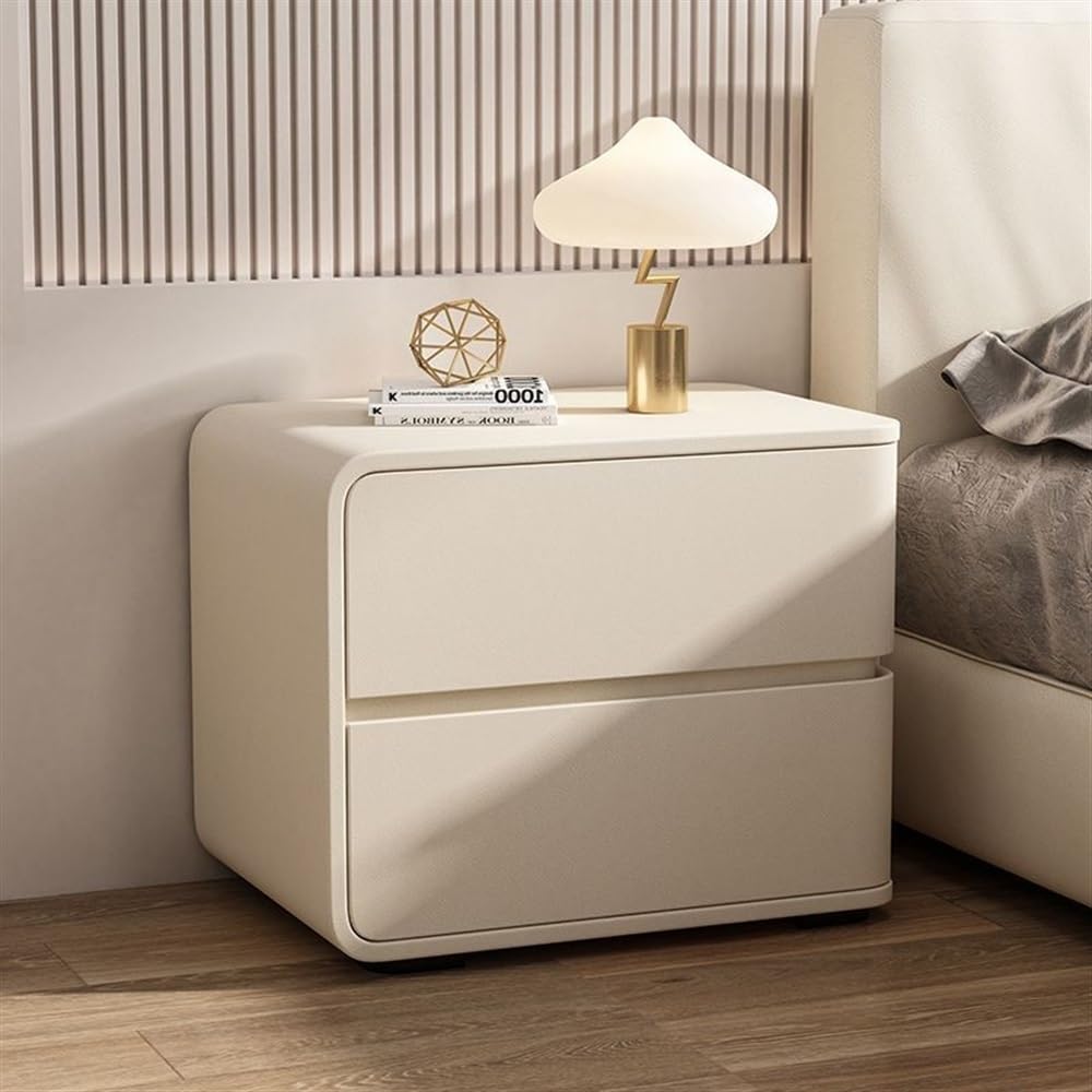 Table de chevet moderne beige pour créer un coin lecture cosy dans le salon