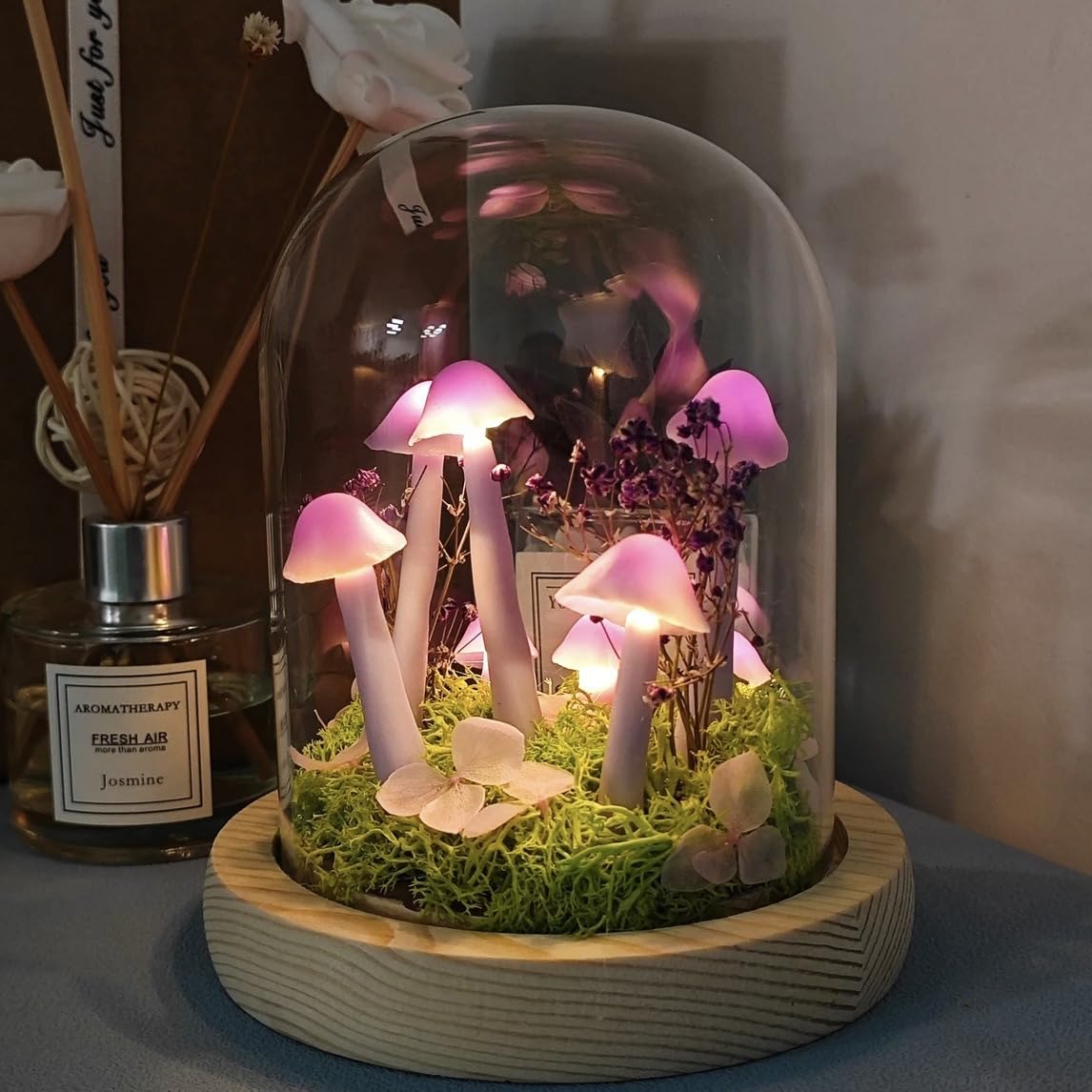 Zhonghua Light/Pink Diy Tulip Night Diy Tulip Lamp Handmade Tulip Night Simulation Flower Bedroom Table Lamp (Pink)