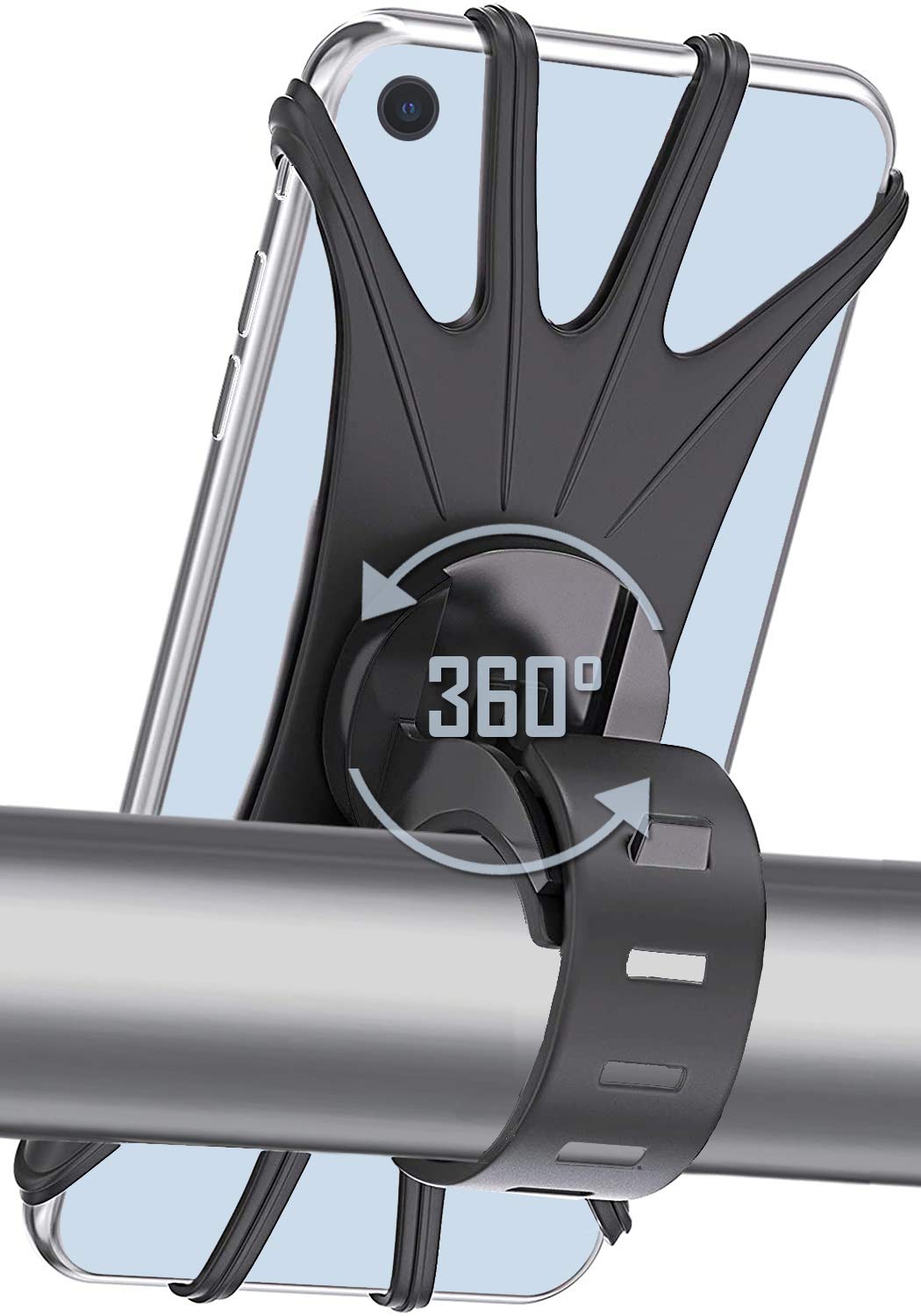 MELBLU Universal Bike Phone Mount - Compatible with iPhone, Black