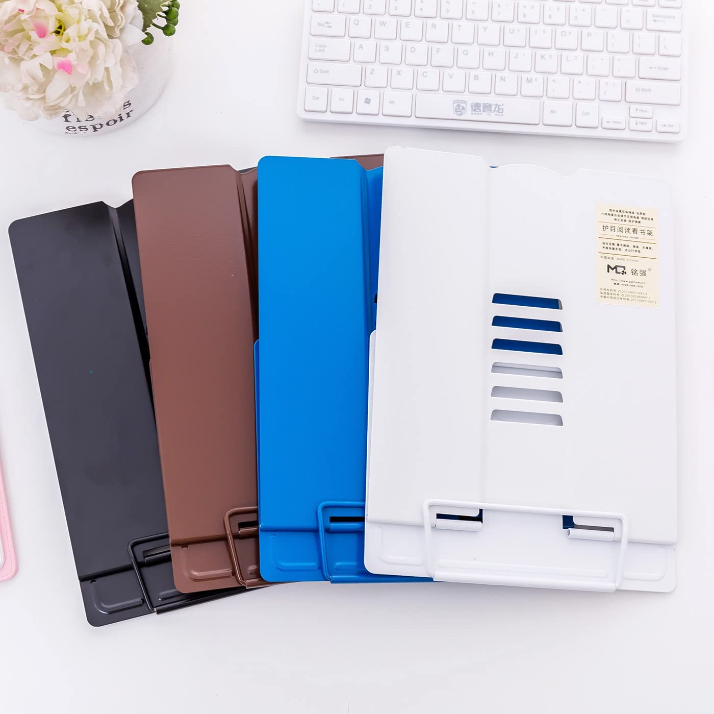 oddpod™ A4 Big Size Adjustable Folding Hands-Free Elegant Metal Stand for Book Reading, Laptop, Tablets for Office, Home, Student Document, Cookbook, Textbook - Black 22 612J7vvG9IL. SL1400