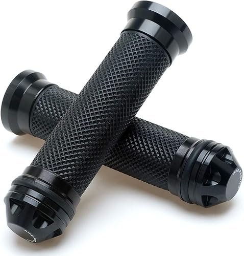 Empuñaduras de mano para motocicleta de 78 pulgadas, agarre universal de goma de gel CNC con extremo de barra para manubrio de 78 pulgadas, ATV