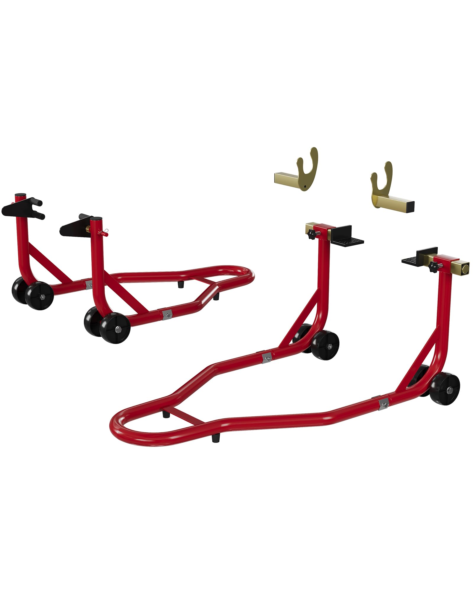 GarveeTech Motorrad Heckständer U+L-Aufnahme Stahl Rot 408 kg