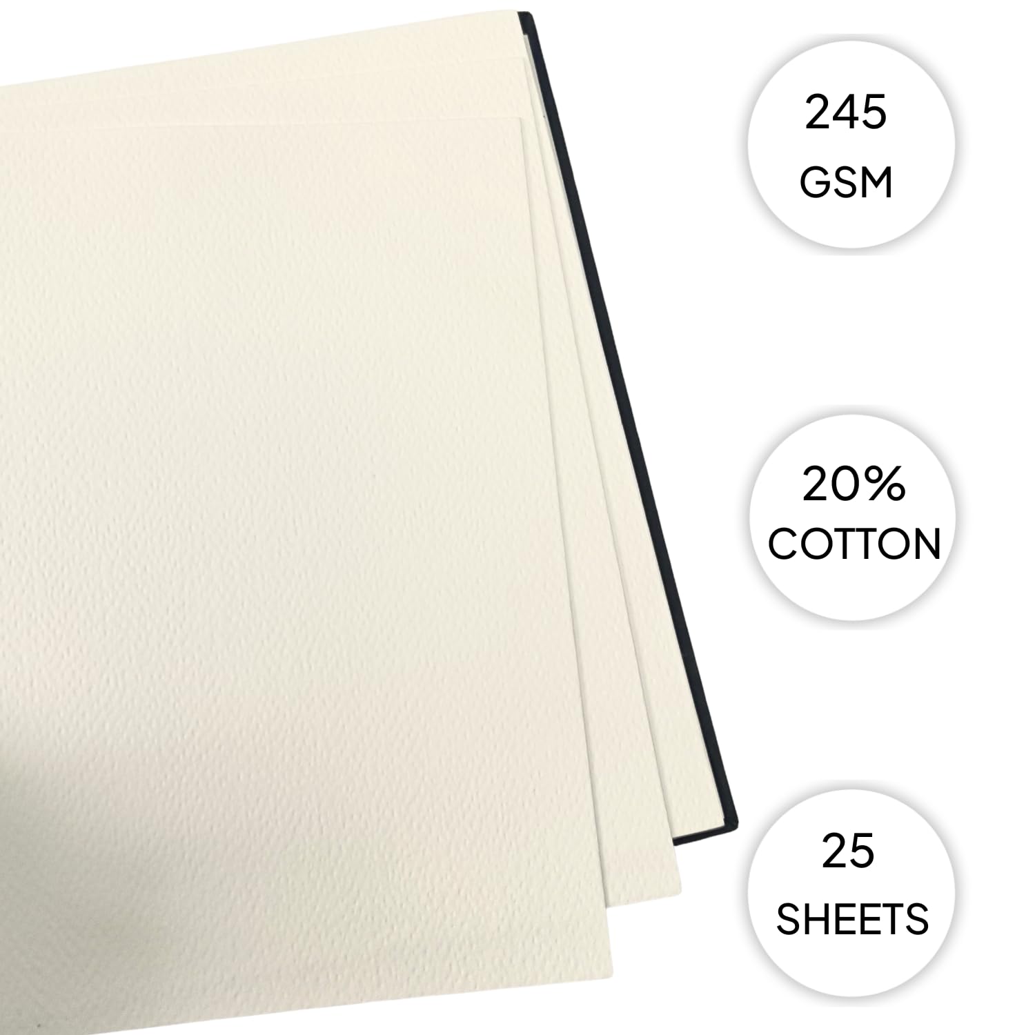 Zen SANGAM - Diario ad acquerello a spirale, formato A6, 245 GSM, 20% cotone pressato a freddo, 25 fogli (50 pagine), resistente per artisti e professionisti, senza acidi, 10,5 x 14,8