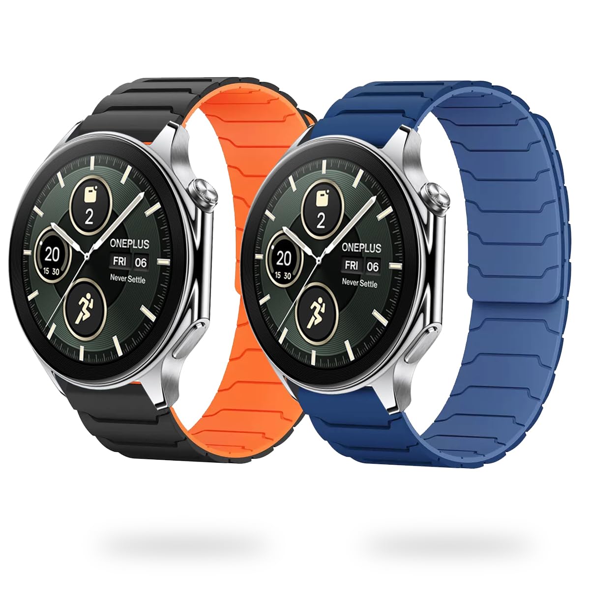 LYSANDRA Magnetic Watchband Compatible with OnePlus Watch 3, Silicone Sport Strong Magnet Strap for OnePlus Watch 2, 2R, 1 Smart Watch